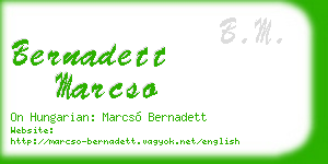 bernadett marcso business card